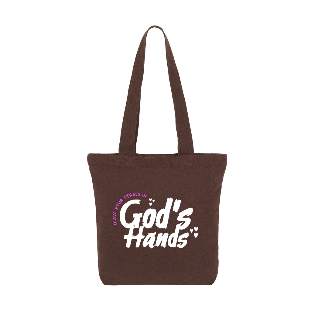 IN GOD'S HANDS TOTE | BROWN